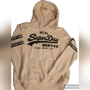 CREAM SUPERDRY PREMIUM HOODIE SWEATSHIRT